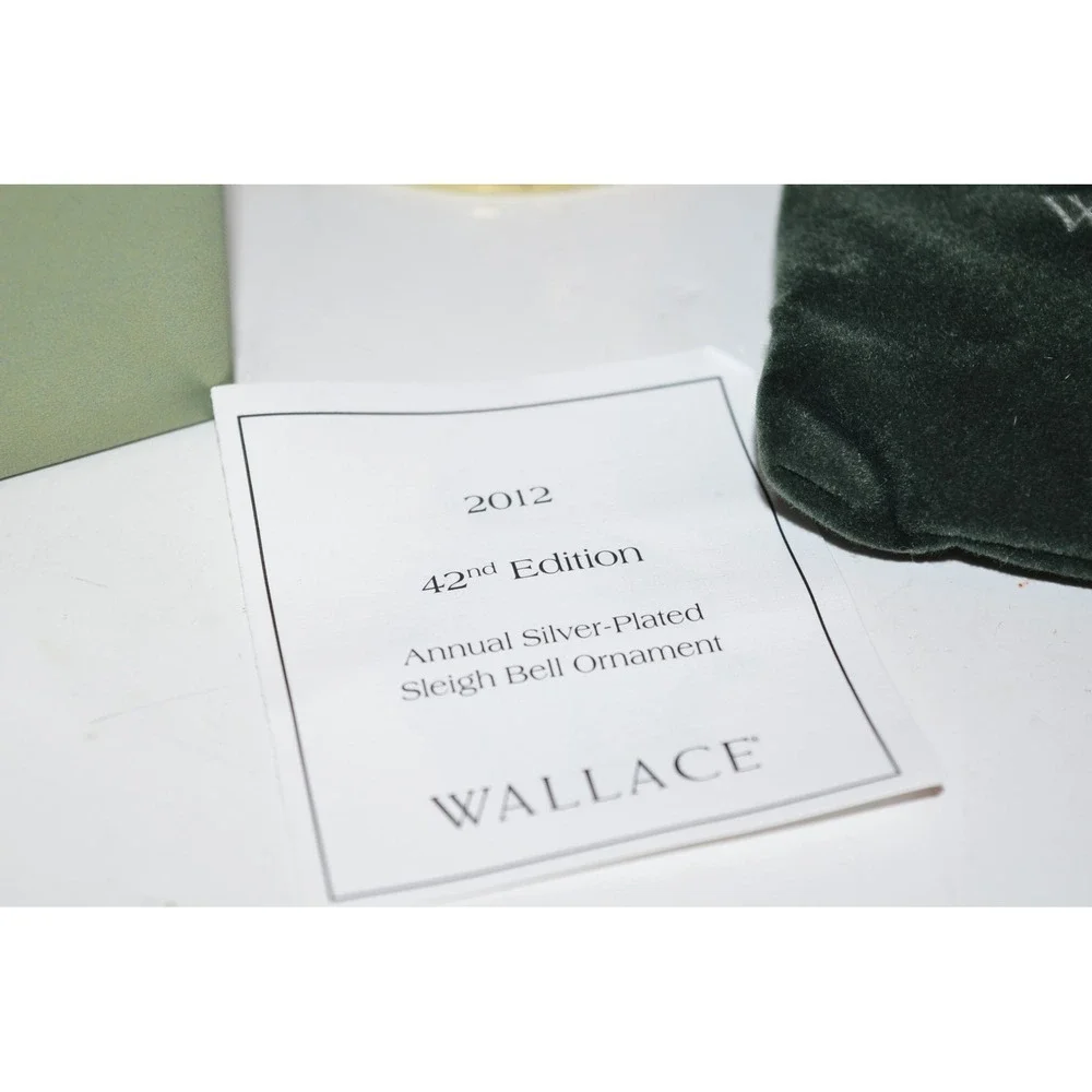 Wallace 2012 Silver Plated Sleigh Bell Ornament 42nd Edition